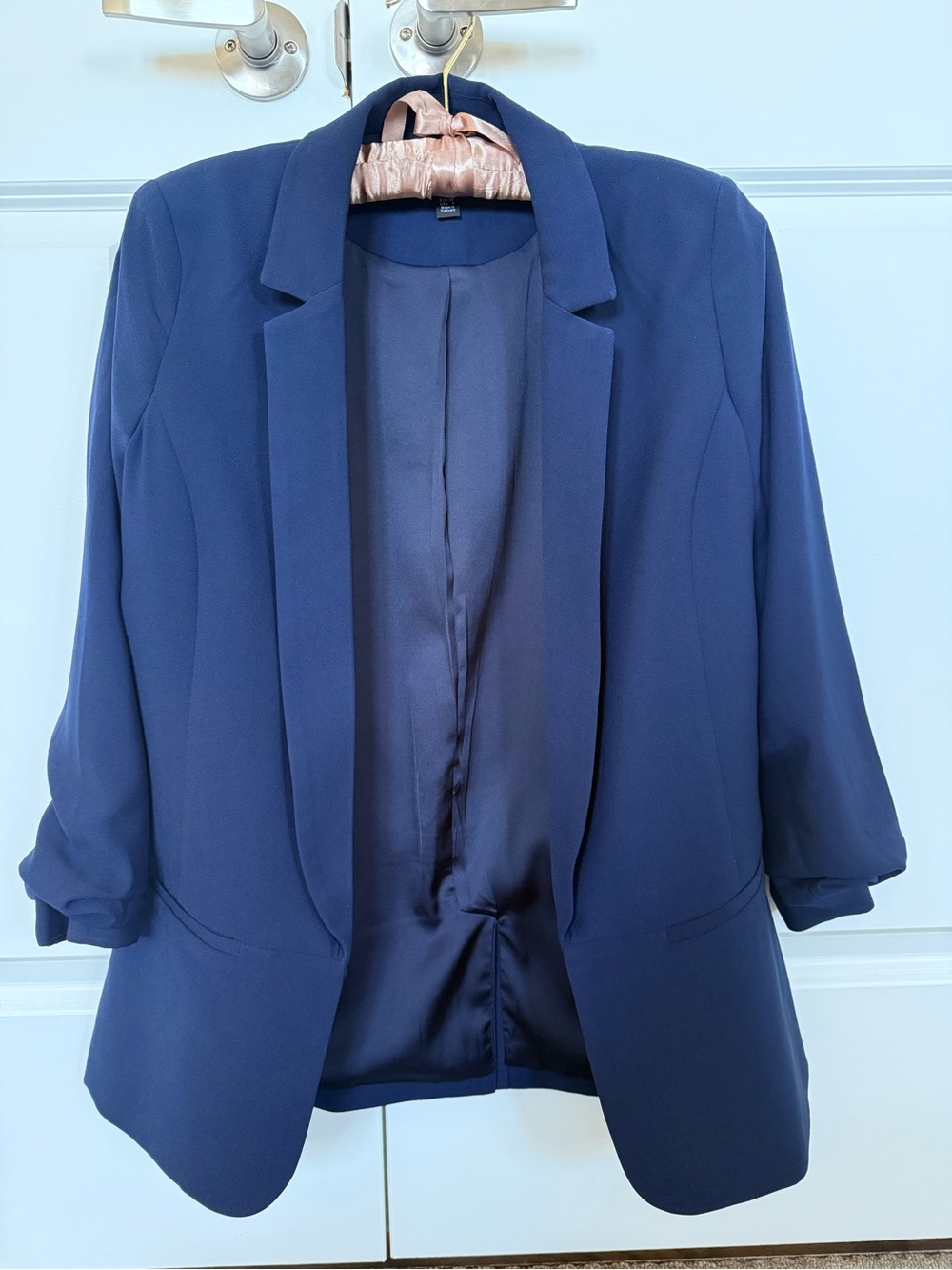 Forever New Navy Open-Front Blazer